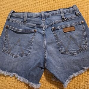 Wrangler Blue Denim Cutoff Shorts